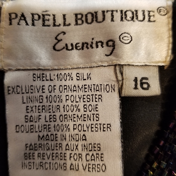 Papell Boutique size 16 black dress - Picture 7 of 8